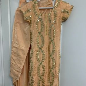 Peach Pant Punjabi suit Indian Wear